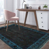 Blue Overdyed Rug 4' 2 x 5' 9 (ft) - No. G26582