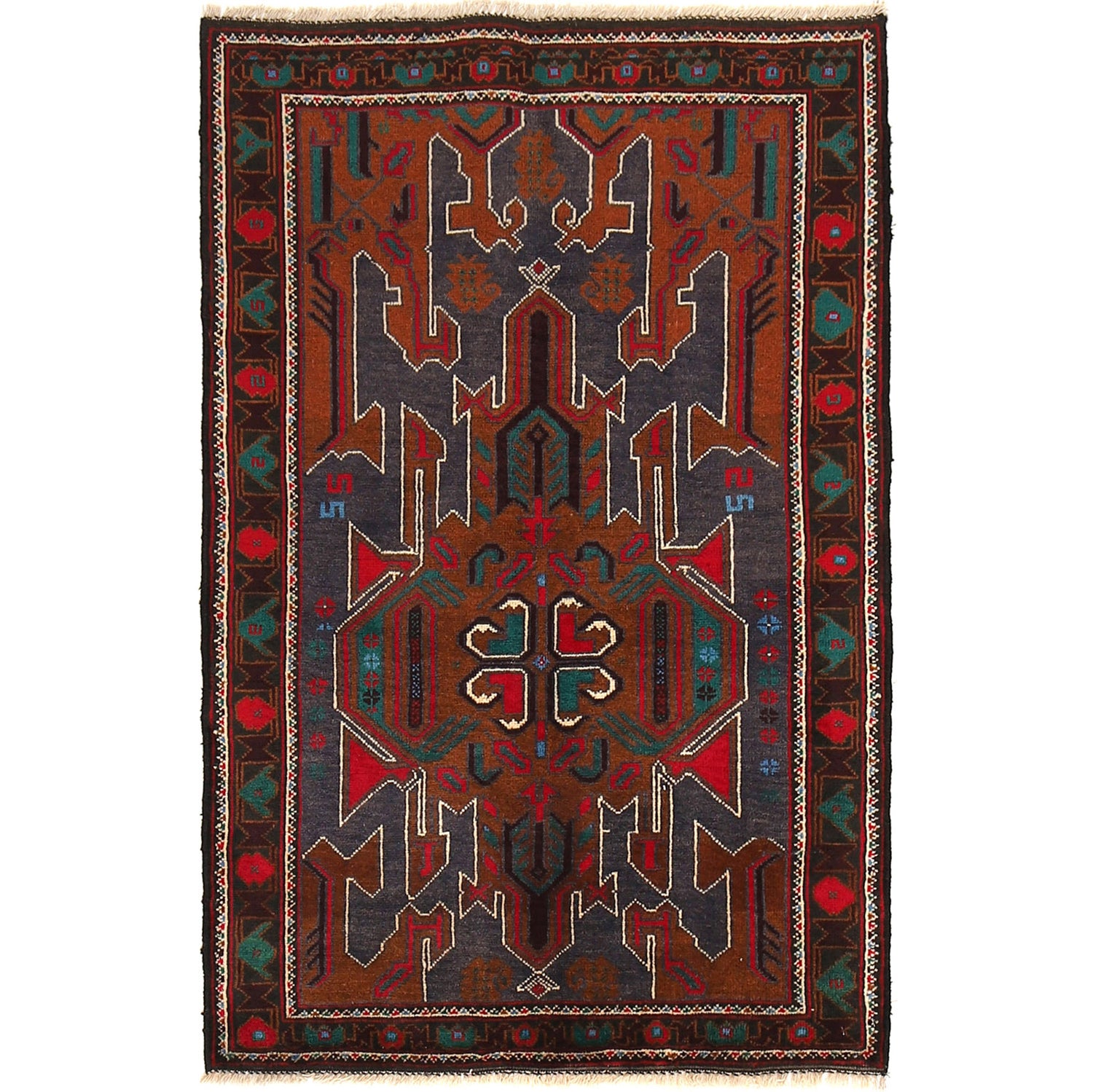 Hand Knotted Baluchi Rug 2' 9 x 4' 4 (ft) - G26635