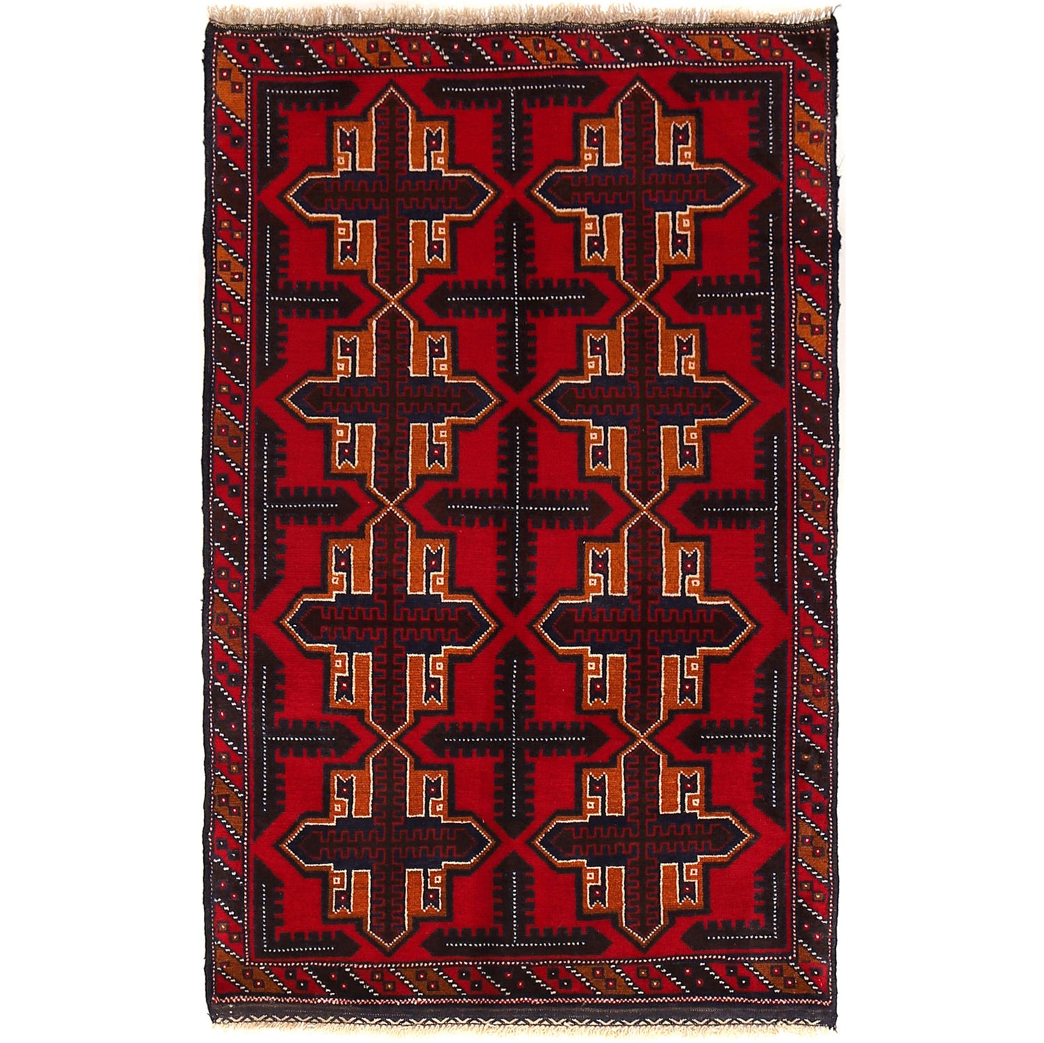 Hand Knotted Baluchi Rug 3' 0 x 4' 7 (ft) - G26641