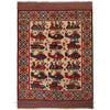 Brown War Rug 4' 3 x 6' 1 (ft) - No. G26772