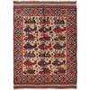 Brown War Rug 4' 3 x 5' 9 (ft) - No. G26773