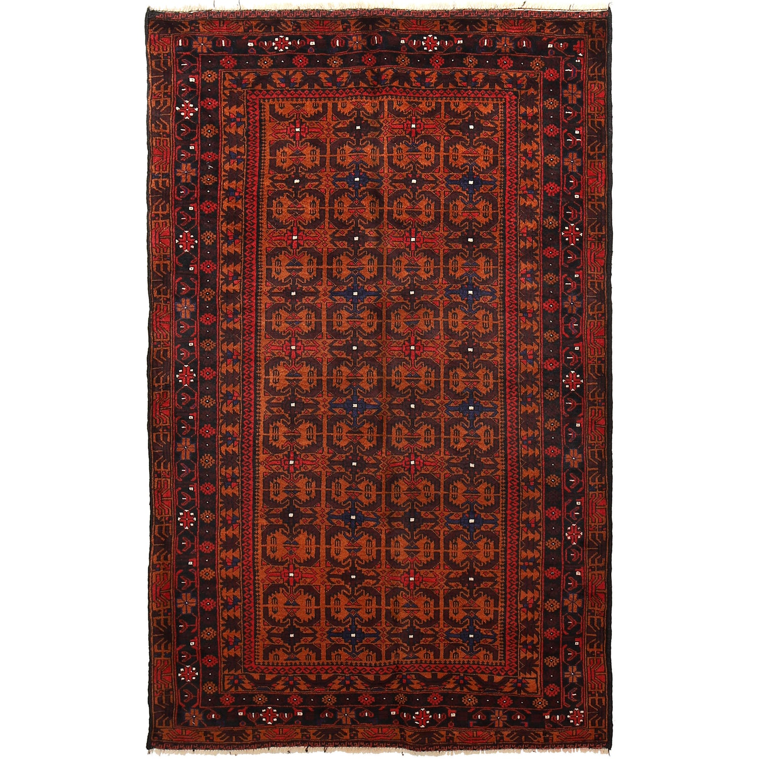 Hand Knotted Baluchi Rug 3' 9 x 6' 1 (ft) - No. G26774