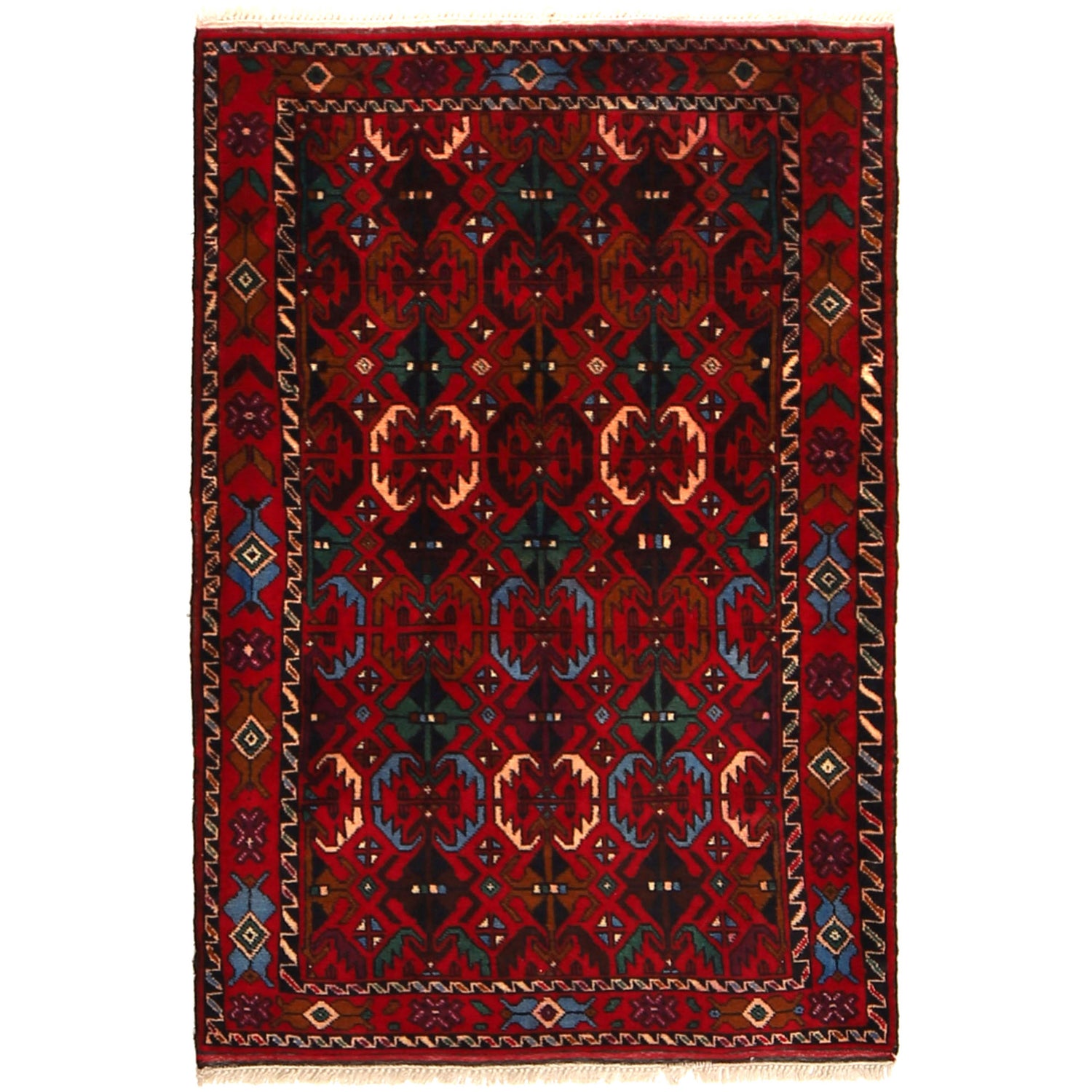 Tribal Baloch Rug 2' 8 x 4' 3 (ft) - No. G27046