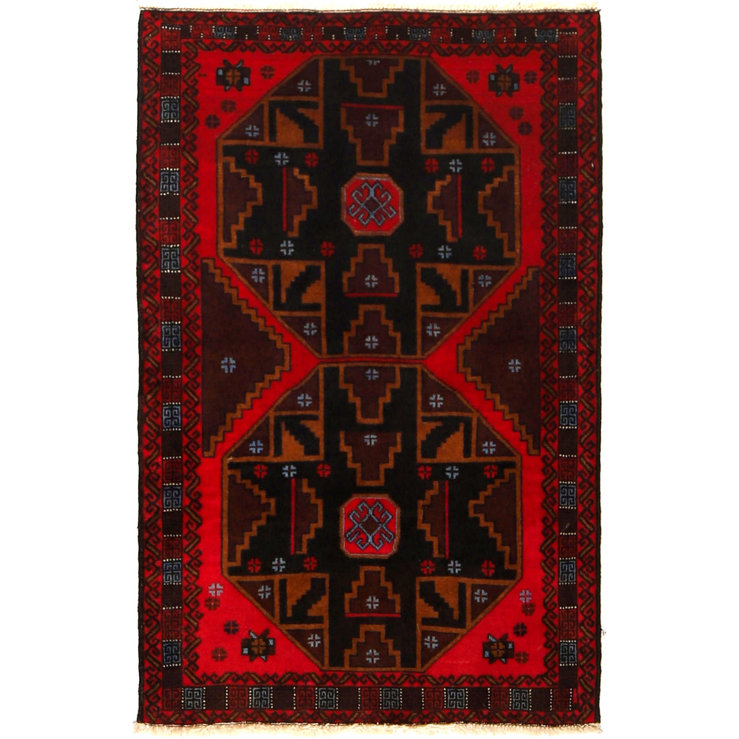 Baluch Small Size Rug 2' 9 x 4' 4 (ft) - No. G27054