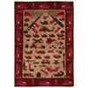 Hand Knotted War Rug 3' 3 x 4' 8 (ft) - No. G27074