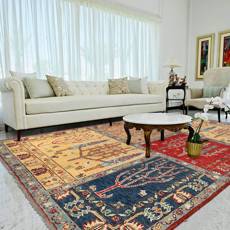 Handmade Tree of Life Rug 5´ 7" x 7' 11" (ft) - No. G27091