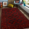 Red Color Khal Mohammadi Rug 4' 2 x 6' 2 (ft) - No. G27097