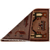 Brown Color War Rug 1' 11 x 2' 10 (ft) - No. G27104