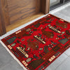 Red Color War Rug 2' 0 x 2' 11 (ft) - No. G27502