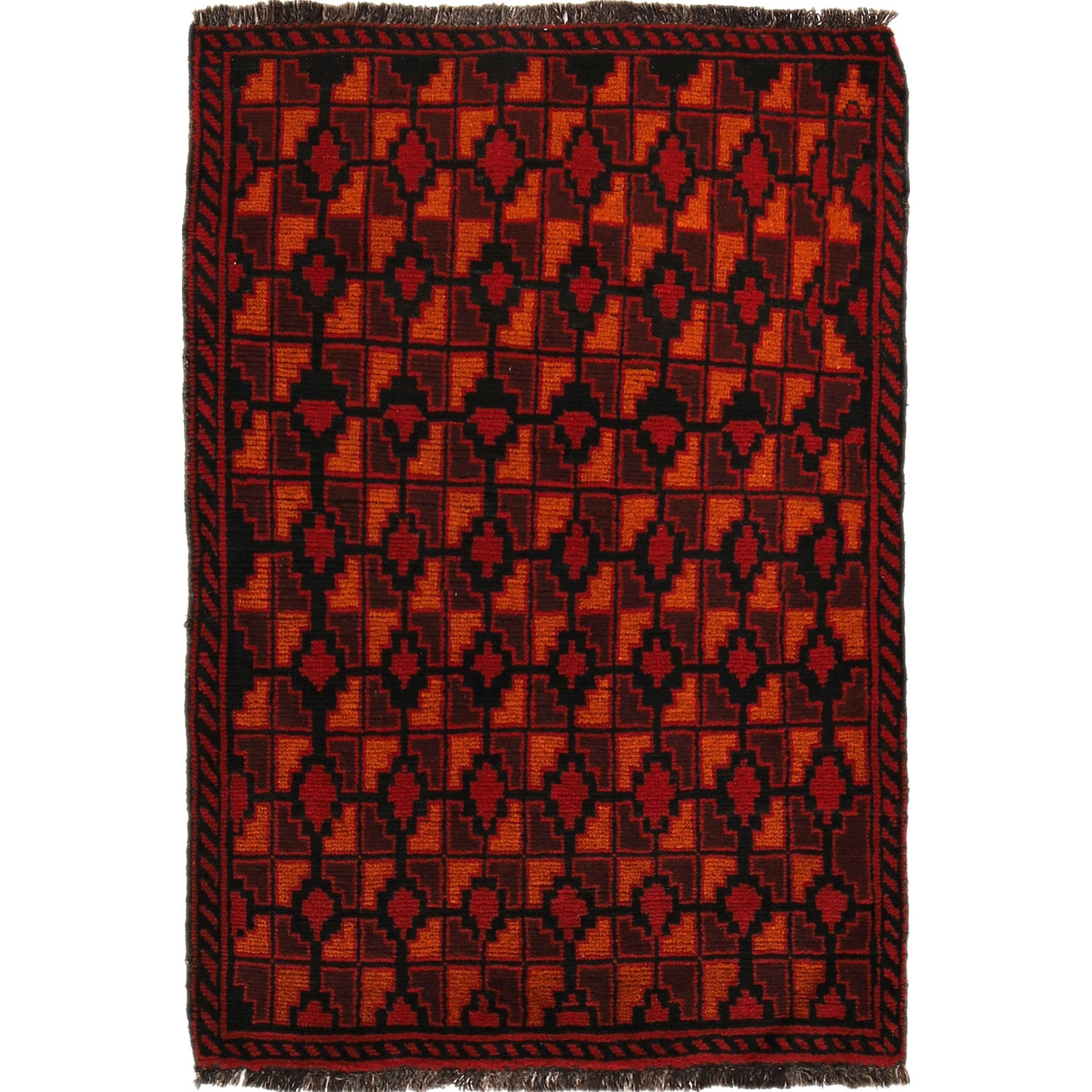 Baluch Small Size Carpet 3' 0"x 4' 6" (ft) - No. G27623