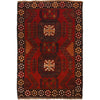 Hand Knotted Baluchi Carpet 2' 9" x 4' 2" (ft) - No. G27666