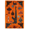 Orange Color War Rug 1' 11" x 2' 11" (ft) - No. G27700