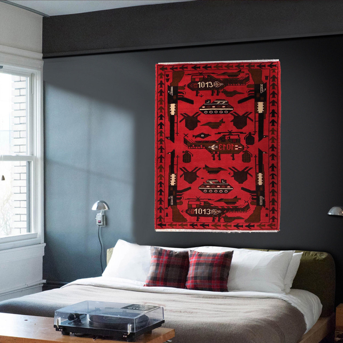 Buy Handmade 2.5x4 Pink Color Decorative War rug on sale.