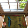 Green Color War Rug 2' 1" x 2' 11" (ft) - No. G29002