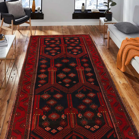 Tribal Baloch Carpet 4' 4" x 8' 7" (ft) - No. G29026