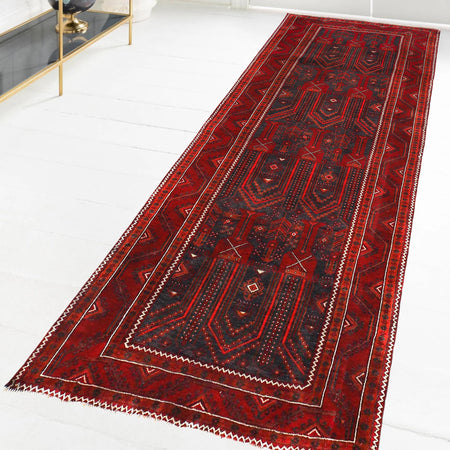 Traditional Baloch Rug 3' 10" x 9' 8" (ft) - No. G29027