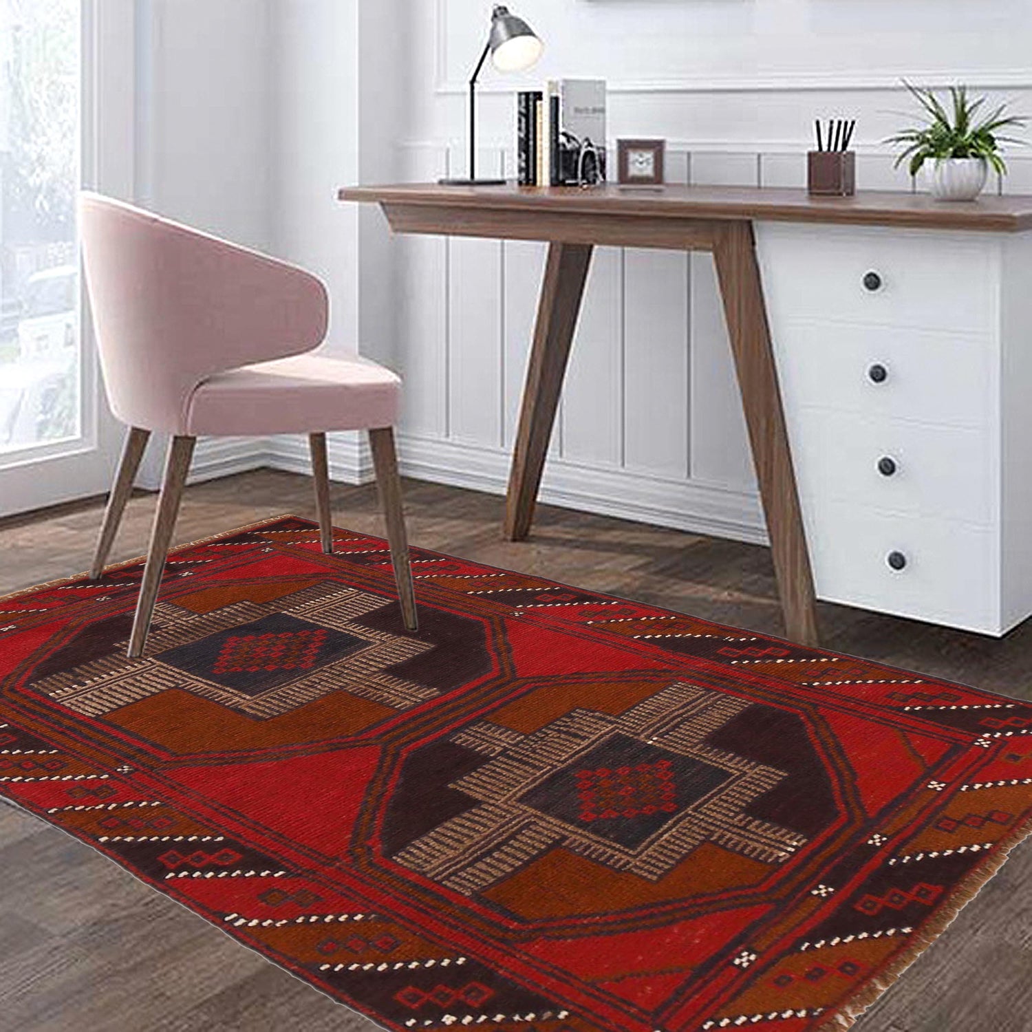 Handmade Baluchi Carpet 2' 11"x 4' 7" (ft) - No. G29075