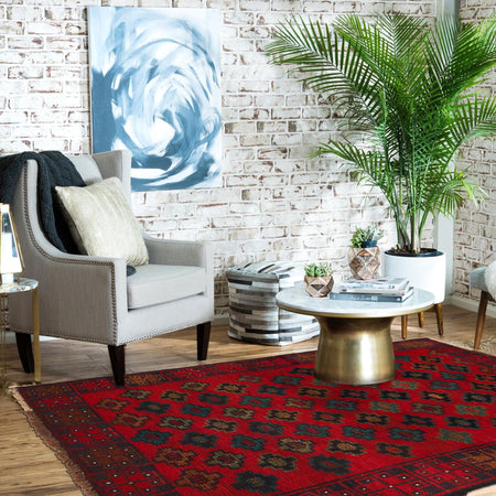 Red Baluchi Carpet 2' 8"x 3' 11" (ft) - No. G29087