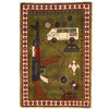 Hand Knotted War Rug 2' 0" x 2' 11" (ft) - No. G29154