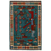 Blue Color War Rug 2' 9" x 4' 2" (ft) - No. G29169