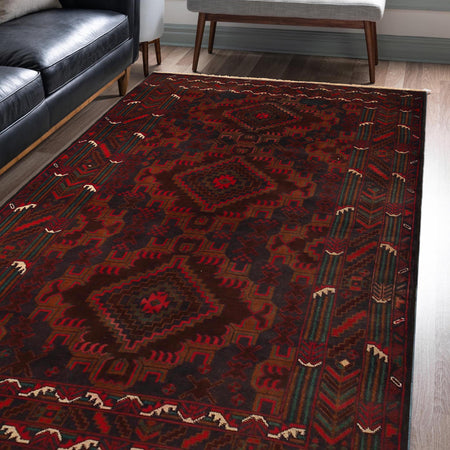 Hand Knotted Baluchi Carpet 4' 0" x 6' 4" (ft) - No. G29253