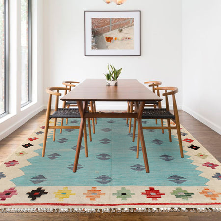 Handmade Vegetable Kilim 5' 7" x 8' 4" (ft) - No. G29673