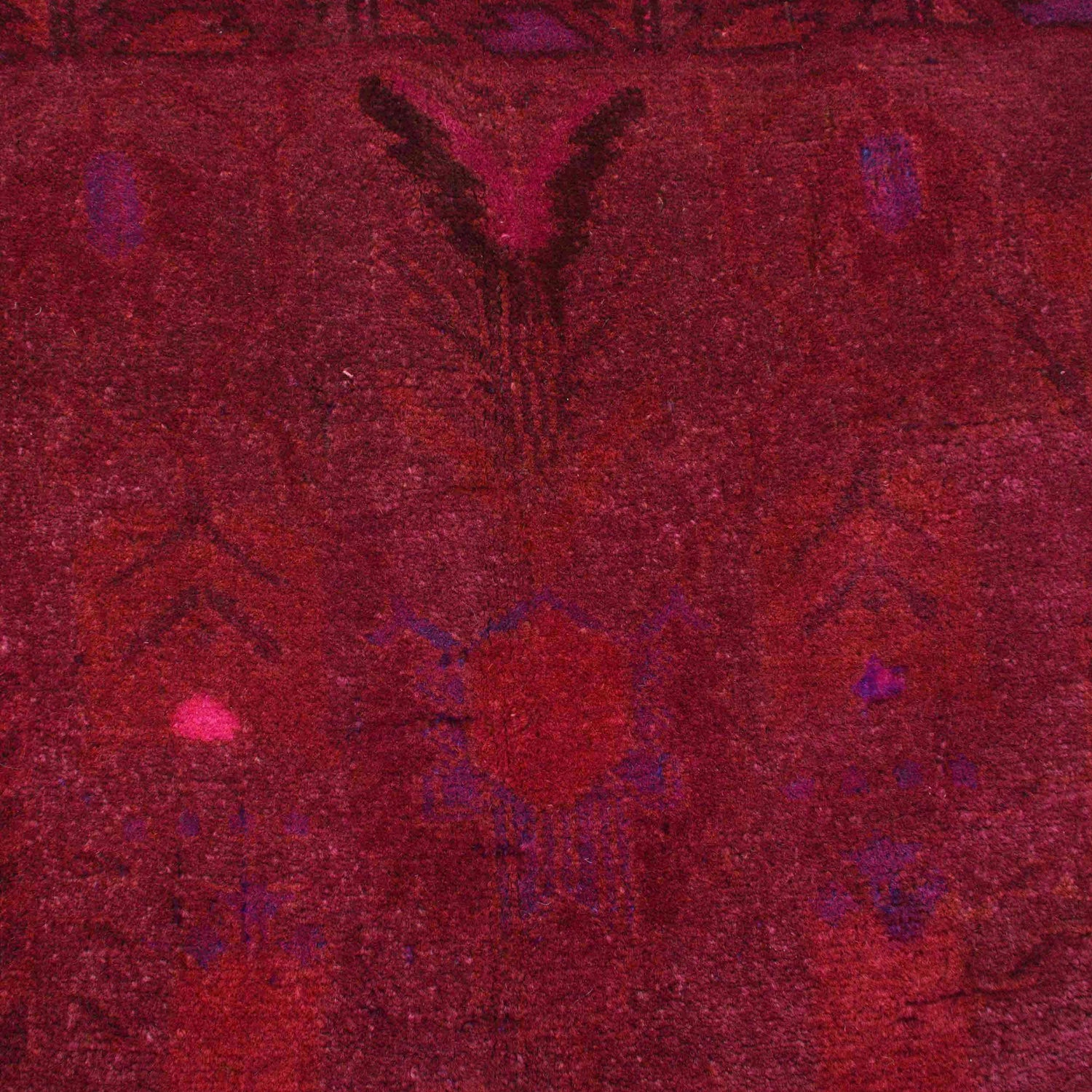 Pink Overdyed Rug 4' 2" x 5' 7" (ft) - No. G29736