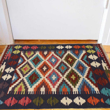 Handmade Vegetable Kilim 2' 0" x 2' 10" (ft) - No. G30963