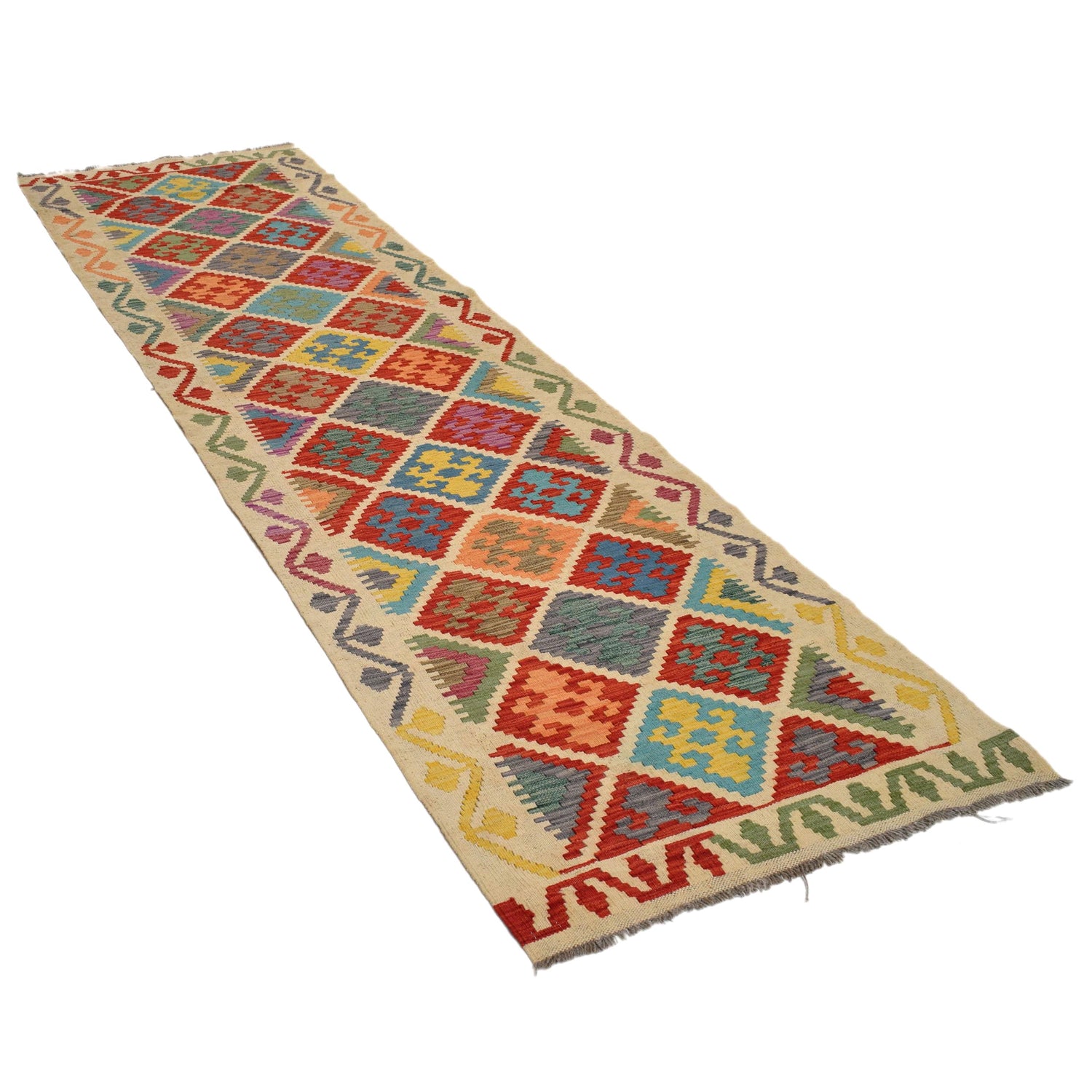 Vegetable Kilim Runner 2' 9" x 10' 5" (ft) - No. G31262