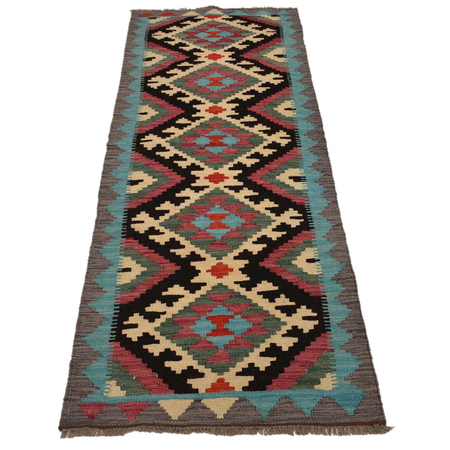 Vegetable Kilim Runner 2' 2" x 6' 8" (ft)- No. G31268