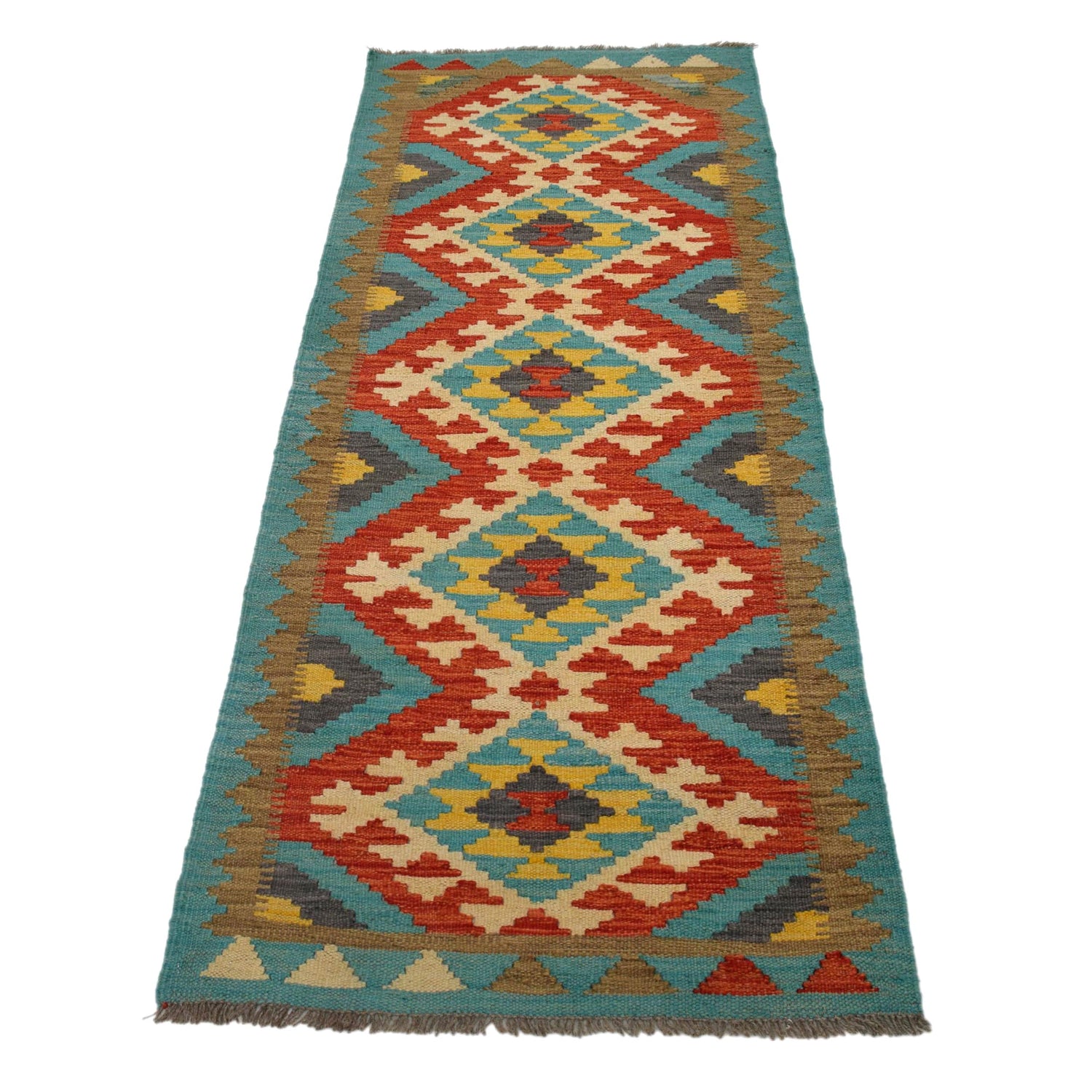 Vegetable Kilim Runner 2' 2" x 6' 7" (ft)- No. G31275