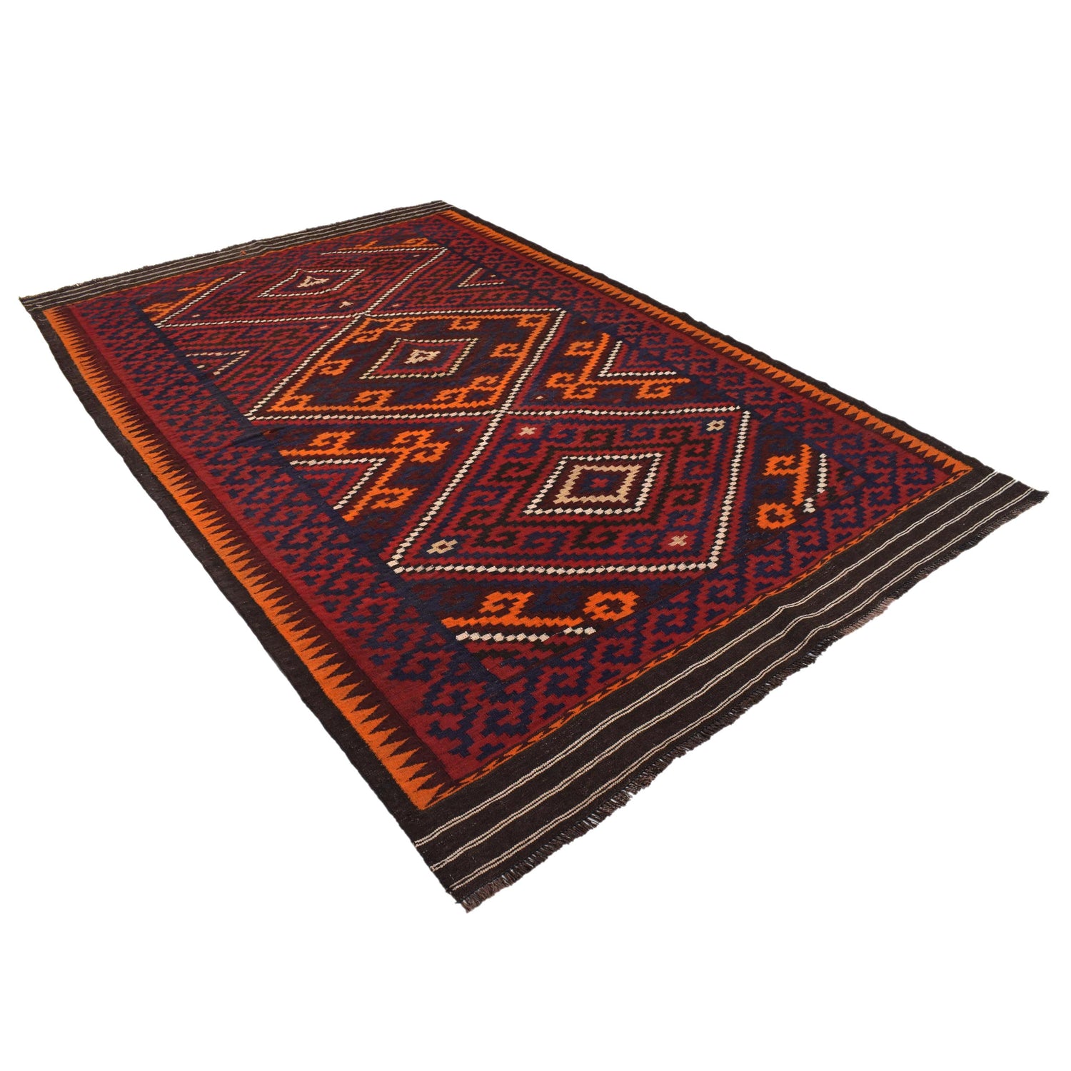Handmade Multi Kilim 6' 0" x 9' 3" (ft) - No. G31300