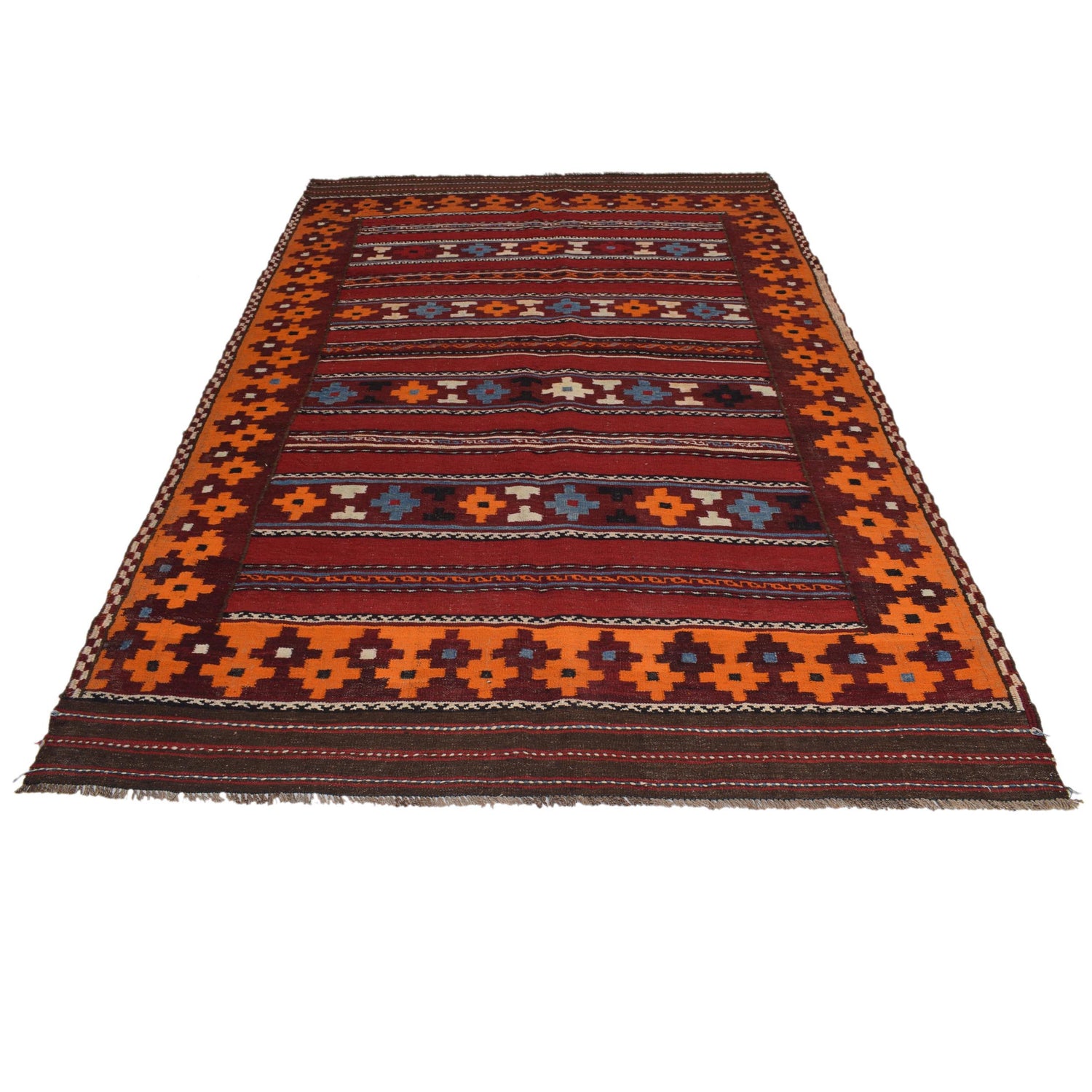Hand Knotted Multi Kilim 5' 9" x 9' 0" (ft) - No. G31301