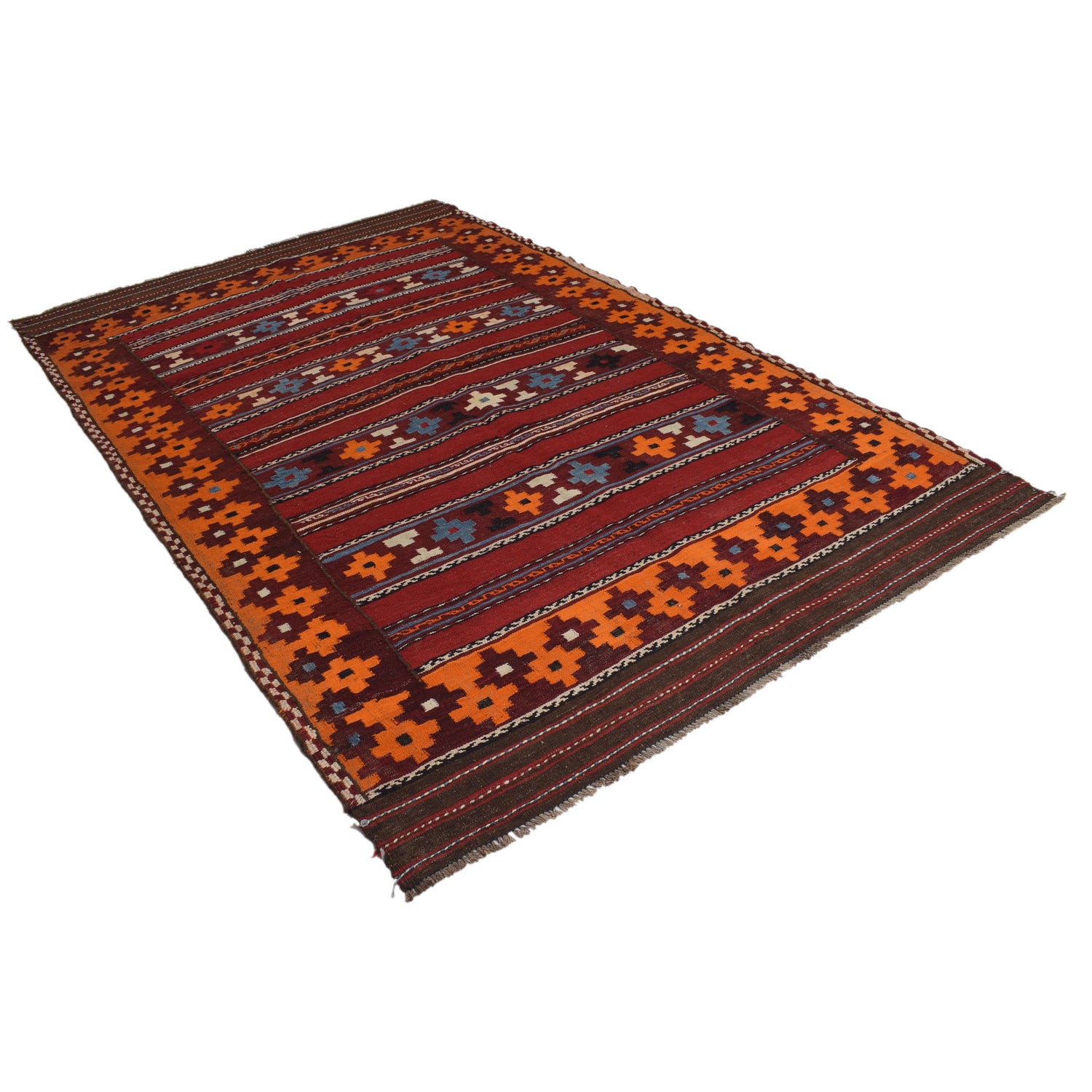 Hand Knotted Multi Kilim 5' 9" x 9' 0" (ft) - No. G31301