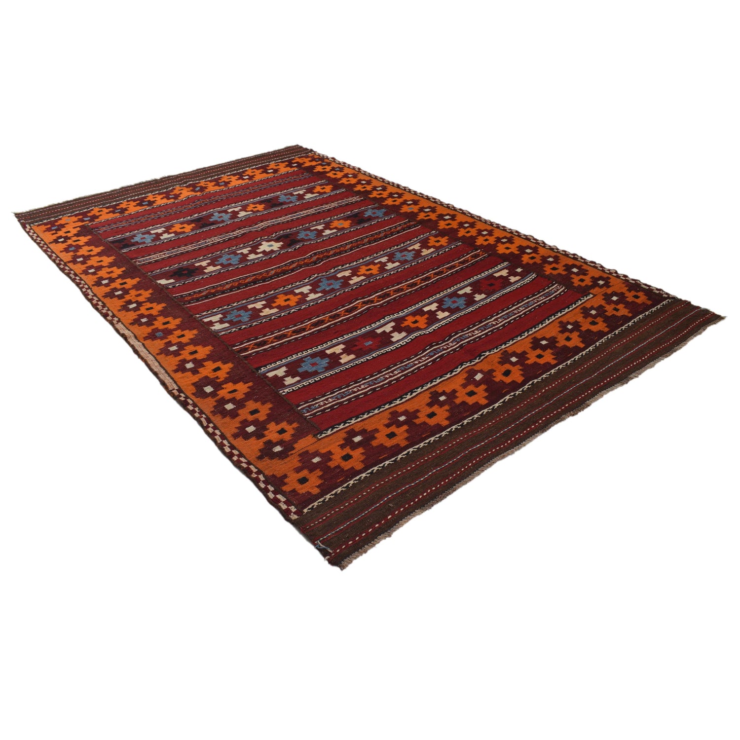 Hand Knotted Multi Kilim 5' 9" x 9' 0" (ft) - No. G31301