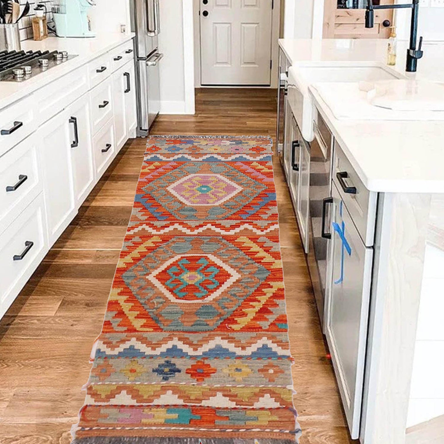 Vegetable Kilim Runner 1' 8" x 4' 5" (ft)- No. G31436