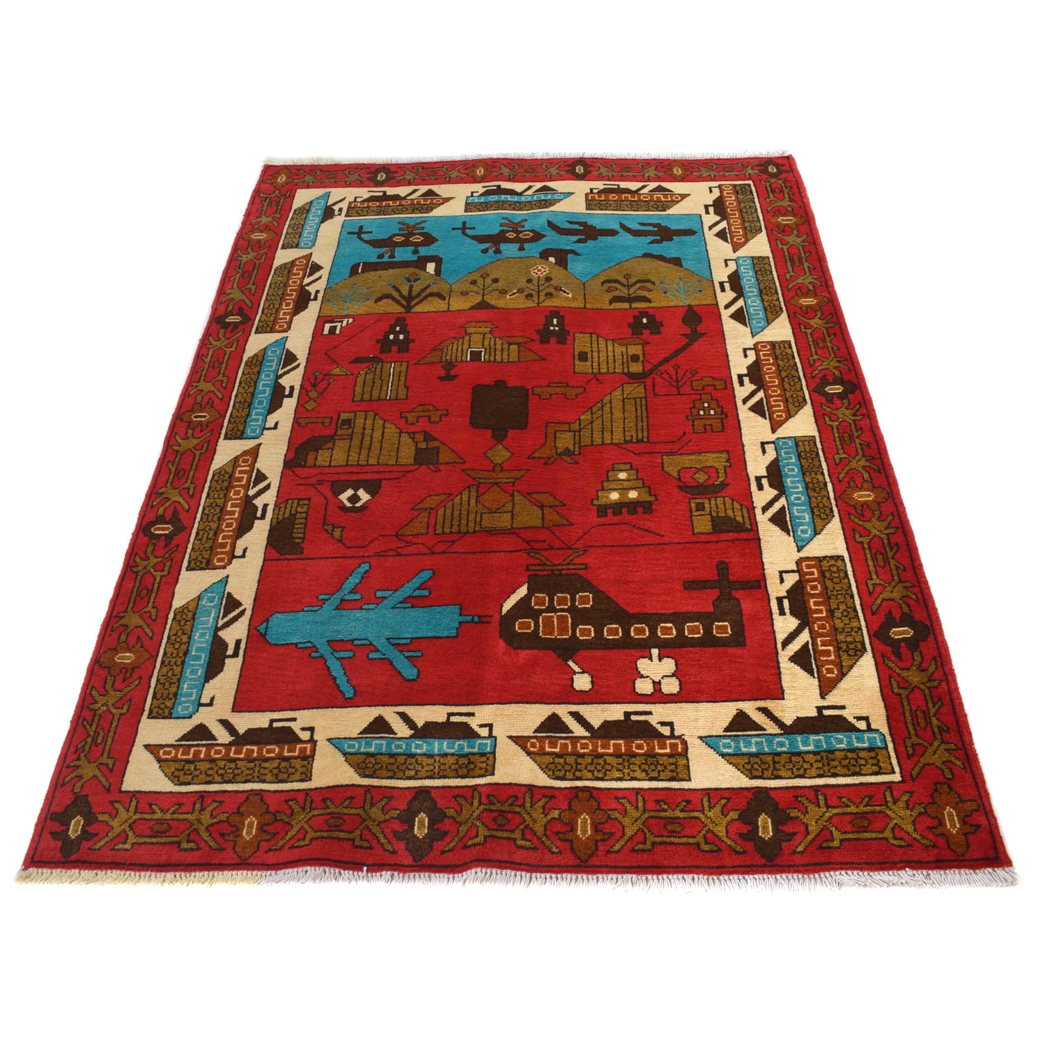 War Rug 4' 0" x 5' 9" (ft) - No. G31620