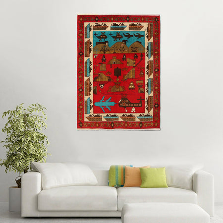 War Rug 4' 0" x 5' 9" (ft) - No. G31620