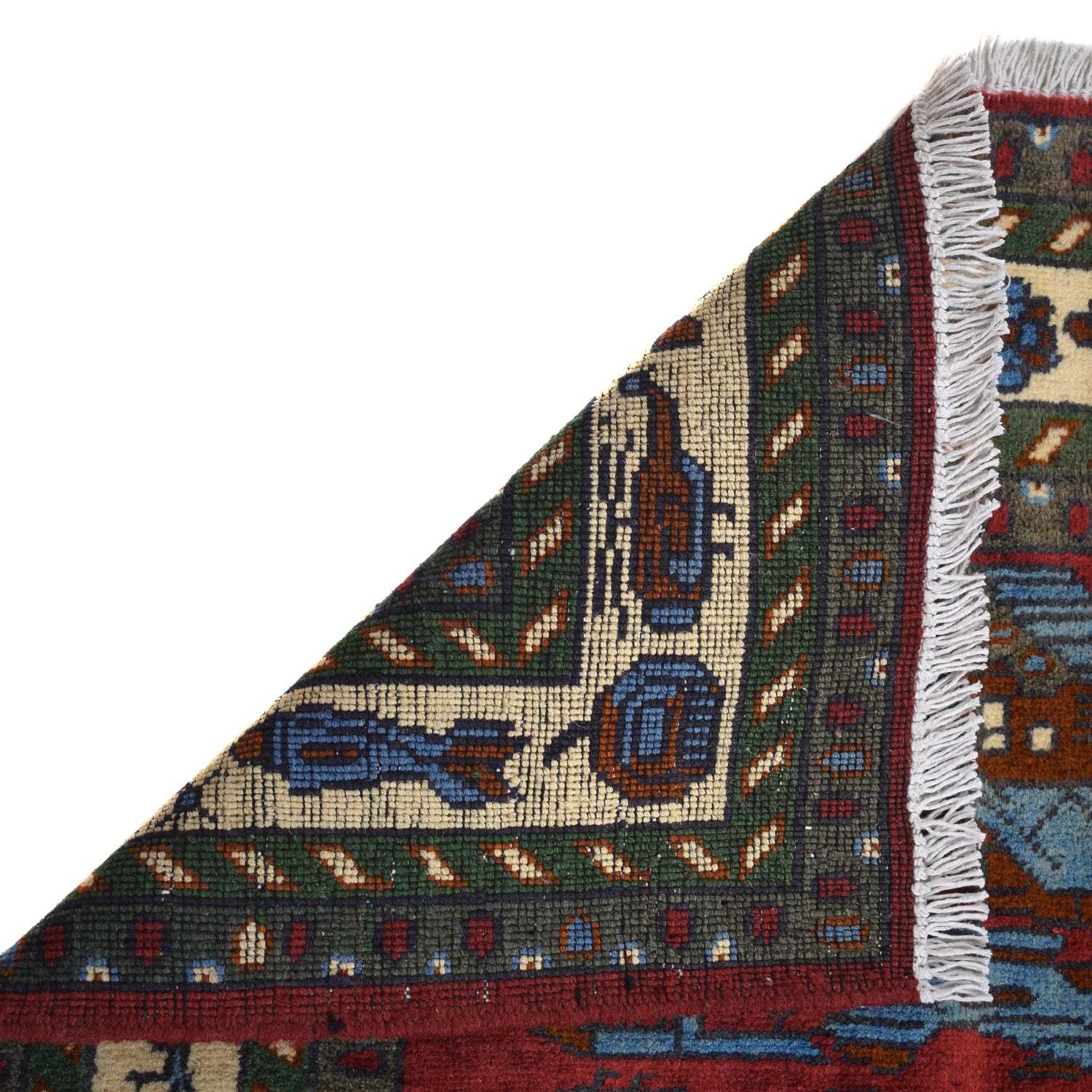 Red Color War Rug 3' 4 x 4' 9 (ft) - No. G31623