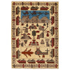 Hand Knotted War Rug 4' 2" x 6' 1" (ft) - No. G31653