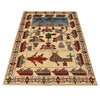 Hand Knotted War Rug 4' 2" x 6' 1" (ft) - No. G31653