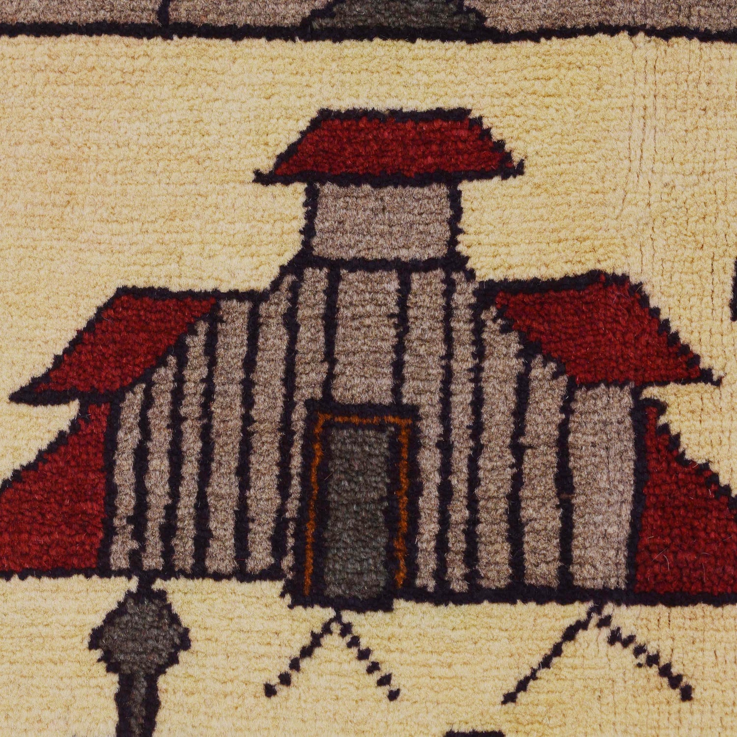 Hand Knotted War Rug 4' 2" x 6' 1" (ft) - No. G31653