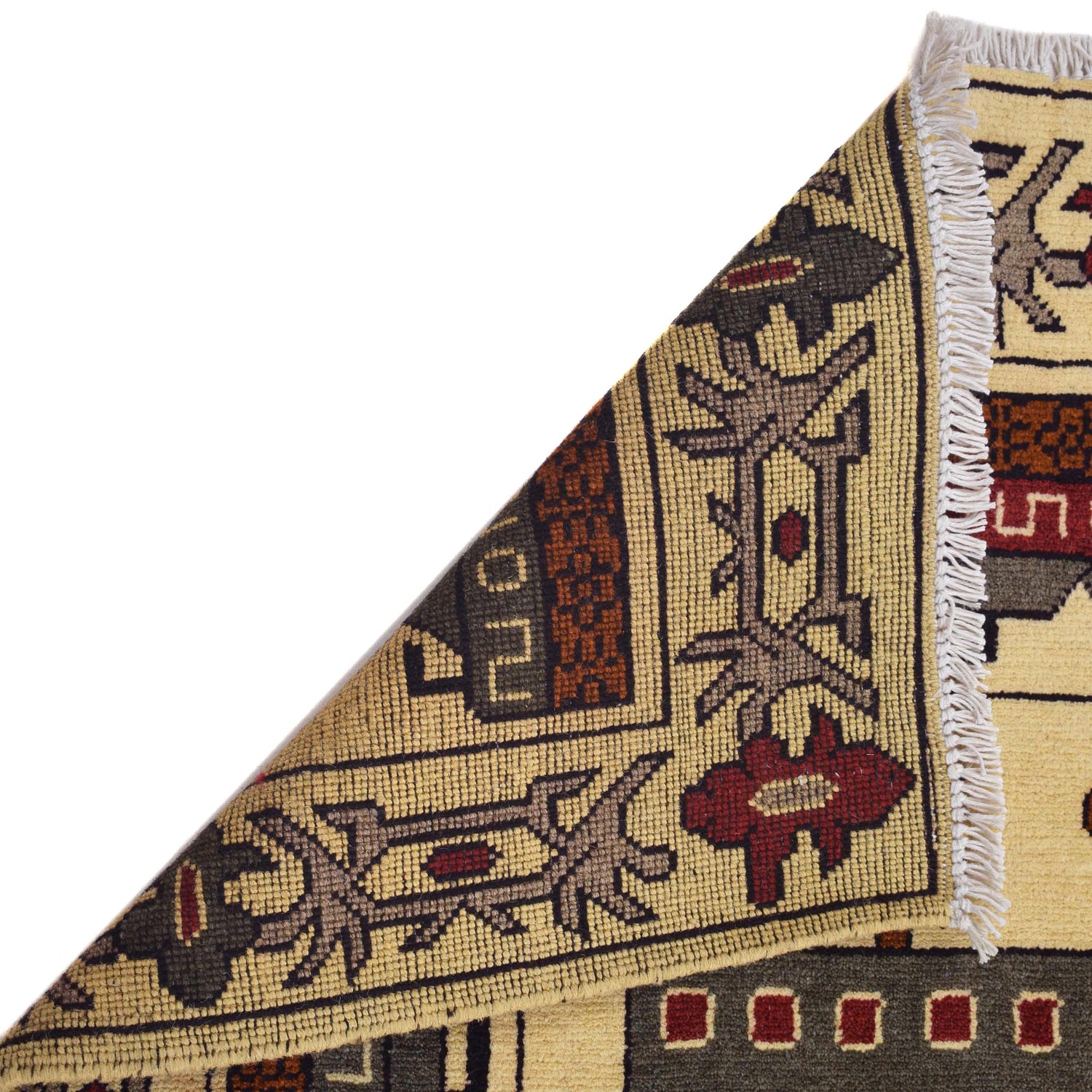 Hand Knotted War Rug 4' 2" x 6' 1" (ft) - No. G31653