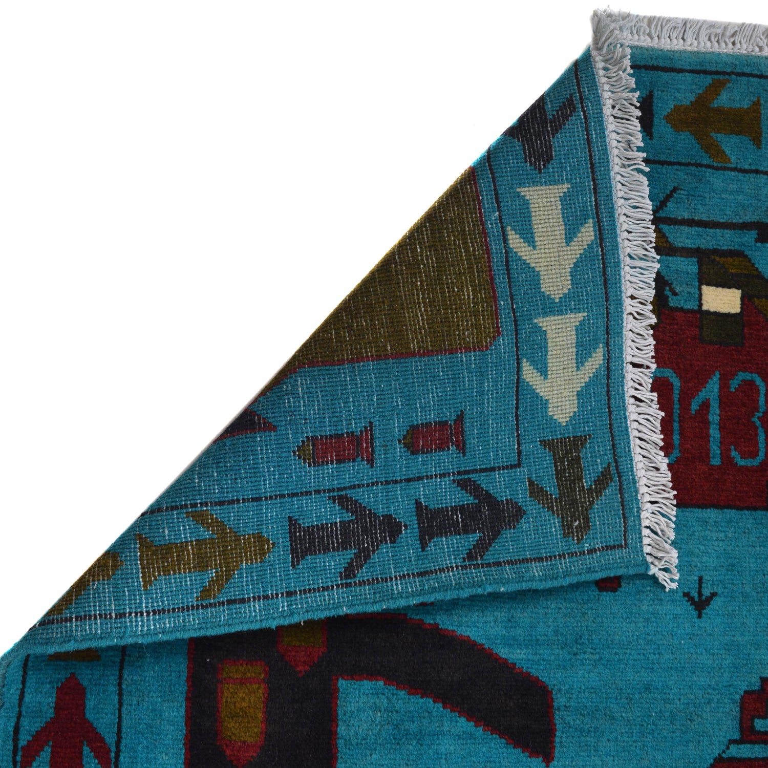 Handmade War Rug 4' 1" x 6' 2" (ft) - No. G31656