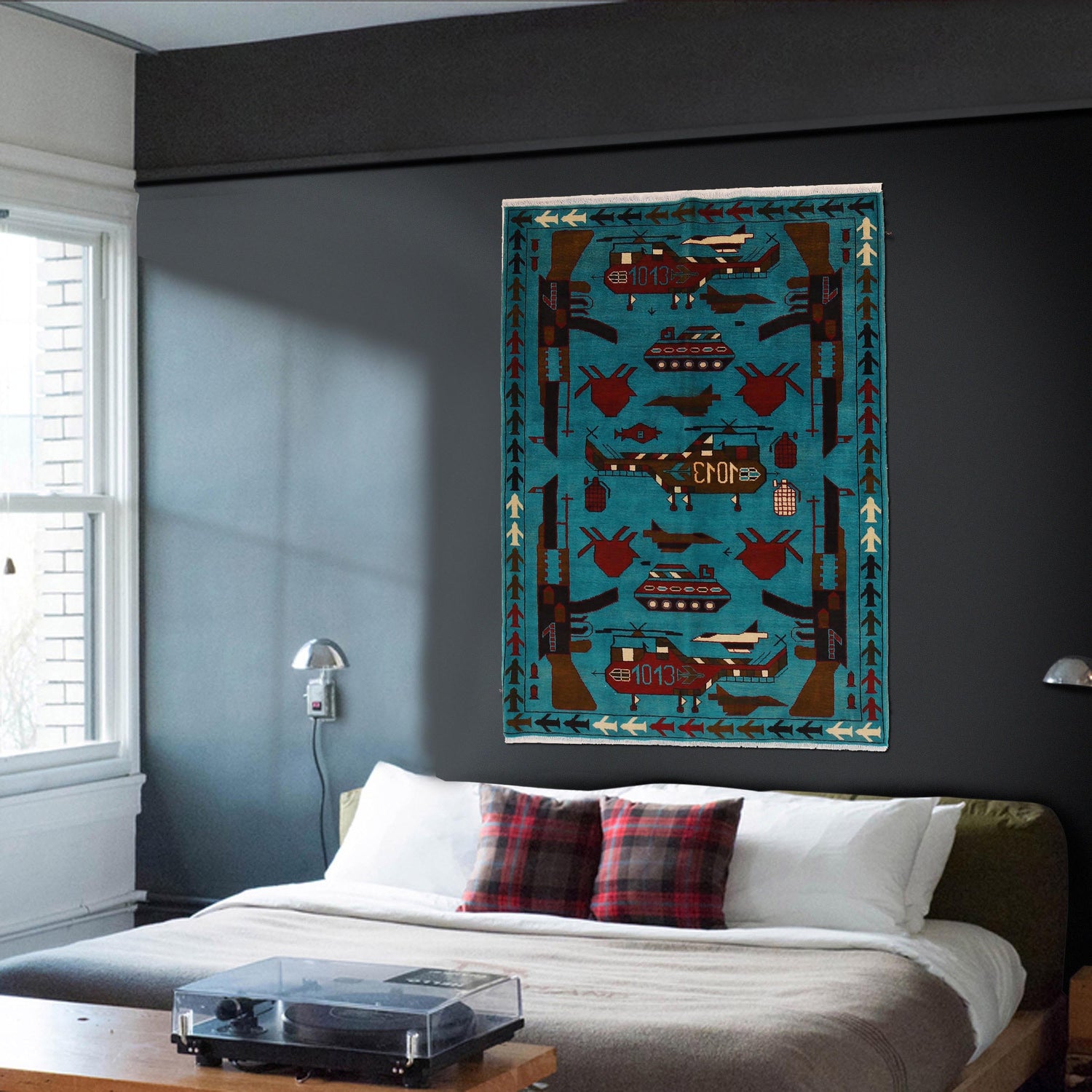 Handmade War Rug 4' 1" x 6' 2" (ft) - No. G31656