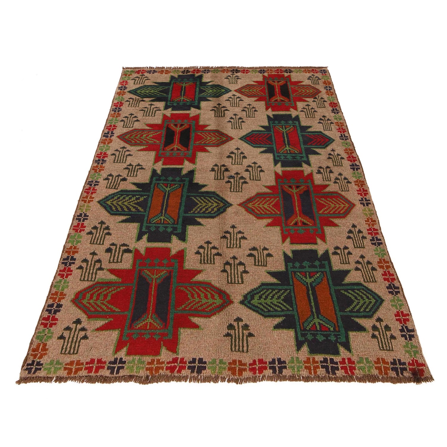 Baluch Short Rug 4' 2 x 6' 7 (ft) - No. G31680