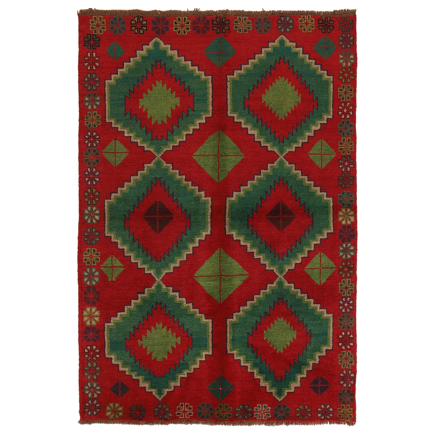 Traditional Baloch Rug 4' 2 x 6' 3 (ft) - No. G31681