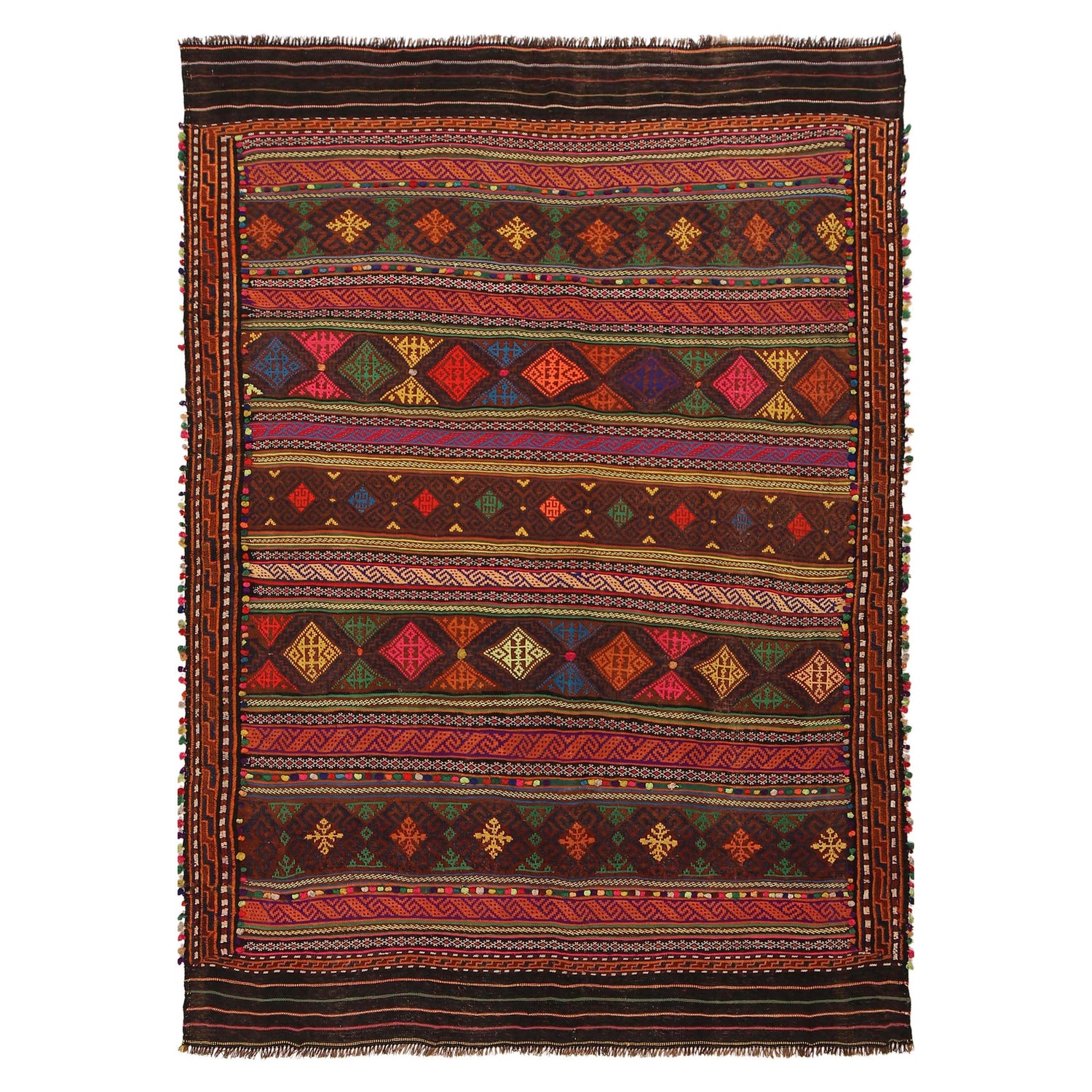 Entryway Flatweave Kilim 4' 10" x 7' 0" (ft) - No. G31685