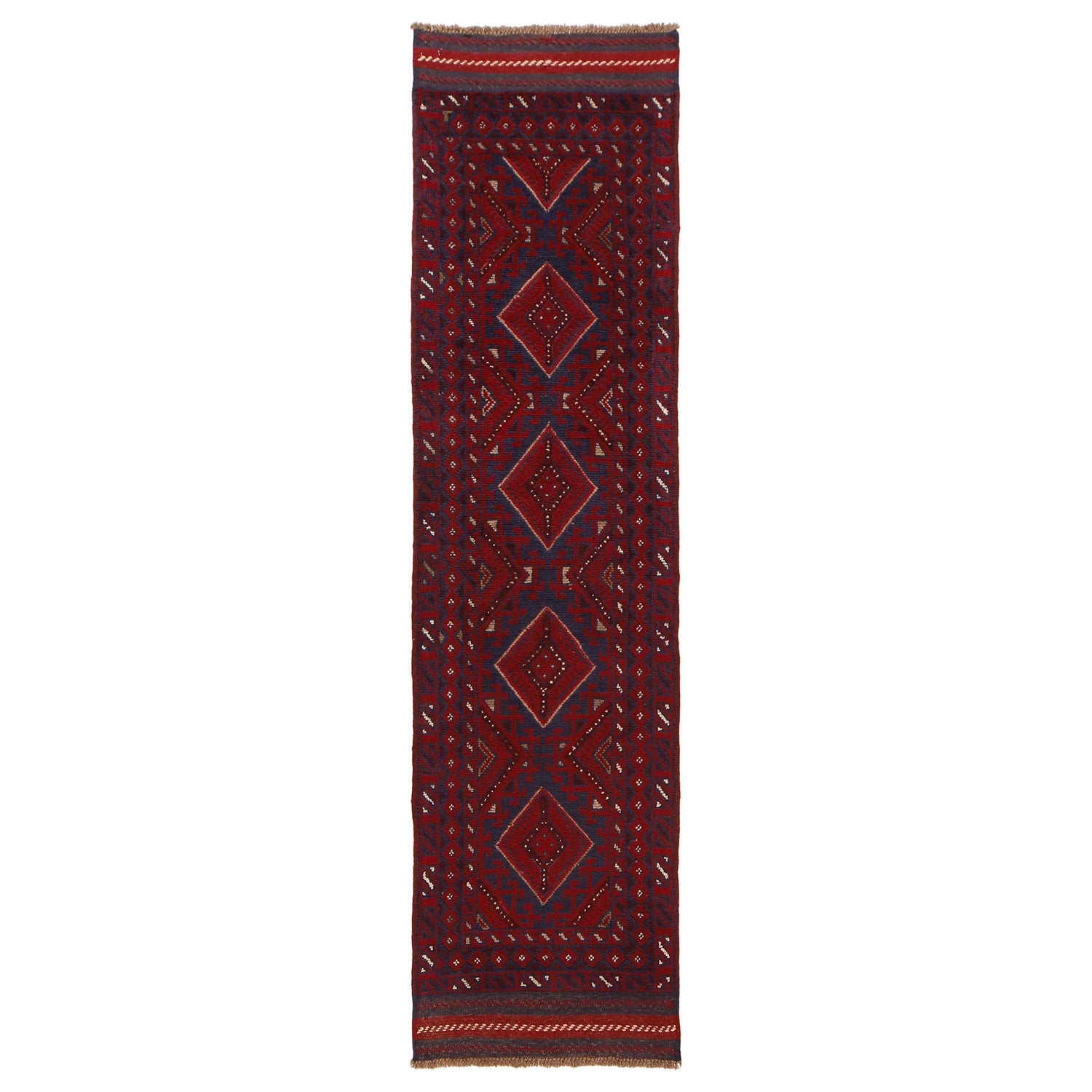 Red Mashwani Short Runner 2' 0" x 8' 2" (ft) - No. G31722