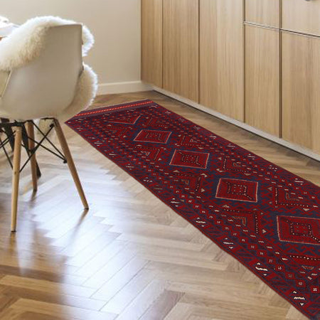 Red Mashwani Short Runner 2' 0" x 8' 2" (ft) - No. G31722